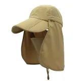 UV Protection Wide Brim Sun Hat With Detachable Peaked Cap