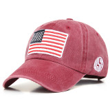 Cotton American Flag Cap With Sunscreen Baseball Cap
