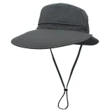 Summer UV Protection Outdoor Sunhat Wide Brim Peaked Fishing Cap