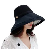 Outdoor Big Brim Cotton And Linen Sun Hat Fisherman Hat