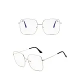 Transparent Sunglasses Multicolor Fashion Square Aviators Sunglasses Flat Mirrored Lens