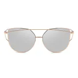 Sunglasses Trendy Cateye Round Bottom Oversized UV Protection Double Bridge Shades