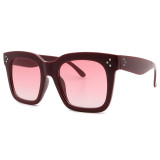 Sunglasses Trendy Cateye Square Oversized UV400 Protection Vintage Retro Flat Top With Frame