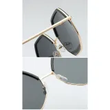 Sunglasses Multicolor Plastic Metal Frame Oversized Octagon Lens Shades