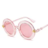 Sunglasses Multicolor Round Bees Sunglasses Retro With Letter Frame