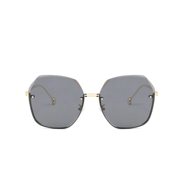 Sunglasses Multicolor Polygon Lens Metal Half Frame Retro Shades