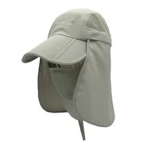 UV Protection Wide Brim Sun Hat With Detachable Peaked Cap