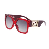 Sunglasses Oversized Frame Hollow Out Wide Glasses Legs Retro Eyewear