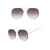 Sunglasses Metal Irregular rhombus Lens Frame Aviator Eyewear