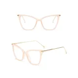 Sunglasses Trendy Cateye Goggles Transparent Lenses UV Protection Shades With Frame