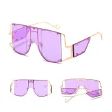 Sunglasses Trendy  Integrated Square Oversized UV400 Protection Trendy Flat Top With Frame