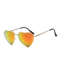 Sunglasses Gradual Heart Shaped Lens Metal Frame UV Protection Retro Shades