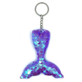 Mermaid Tails Glitter Reversible Sequins Keychains Party Favors for Mermaid Themed Party