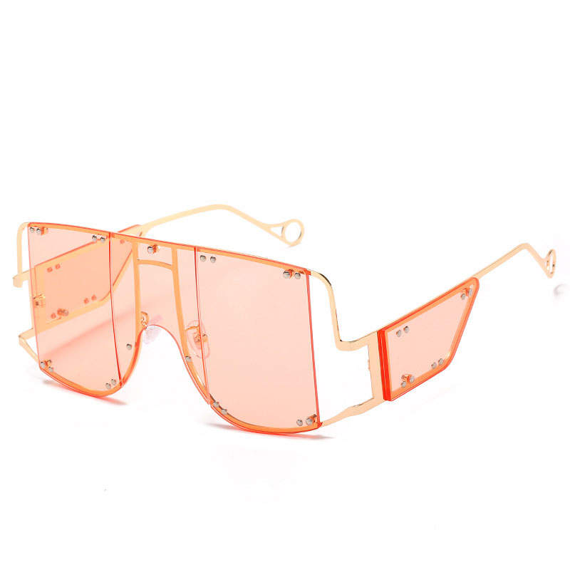 Sunglasses Trendy  Integrated Square Oversized UV400 Protection Trendy Flat Top With Frame