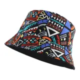 Double-Side Reversible Sunhat Pattern Bucket Cap