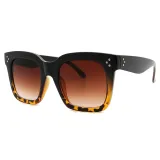 Sunglasses Trendy Cateye Square Oversized UV400 Protection Vintage Retro Flat Top With Frame