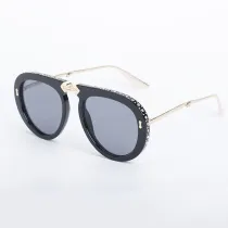 Sunglasses Multicolor Round Diamante Frame Easy Carry Folding Eyewear