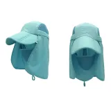 UV Protection Wide Brim Sun Hat With Detachable Peaked Cap