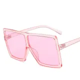 Multicolor Sunglasses Square Oversized UV Protection Retro Flat Top With Frame Unisex