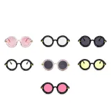 Sunglasses Multicolor Round Bees Sunglasses Retro With Letter Frame