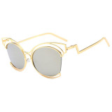 Sunglasses Metal Irregular Glasses Legs Cateye Frame Eyewear
