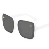 Sunglasses Multicolor Bee Charm Thick Rectangle Oversized Shades Retro Flat Top With Frame