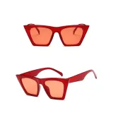 Sunglasses Trendy Cateye Flat Bottom Square UV Protection Vintage With Frame Shades