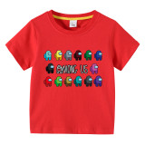 Kids Boys Games Printed Short Sleeve T-shirts