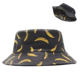 Double-Sided Reversible Sunhat Fruit Pineapple & Banana Bucket Cap