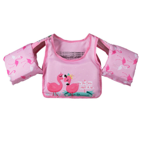Toddler Kids Print Flamingo Vest with Arms Floats Life Jacket