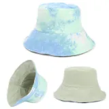 Double-Sided Reversible Colorful Ink Sunhat Tie Dye Bucket Cap