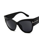 Sunglasses Trendy Cateye Square Oversized UV Protection Vintage Retro Flat Top With Frame