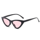 Black Frame Sunglasses Multicolor Triangle Funny Retro Vintage Narrow Cat Eye Shade With Frame