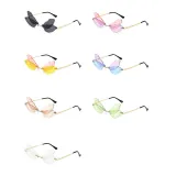 Sunglasses Multicolor Dragonfly Wing Rimless Eyewear Streetwear