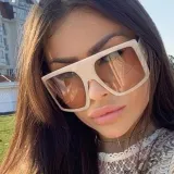 Sunglasses Square Lens Aviators Goggles UV400 With Large Frame Shades
