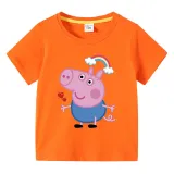Toddler Boy Kids George Rainbow Short Sleeve T-shirts Cotton Tops