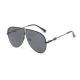 Sunglasses Retro Round Bottom Lens UV400 Mirrored Flat Top Eyewear