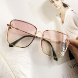 Sunglasses Multicolor Bee Gradient Lens Oversized Shades Retro Flat Top With Frame
