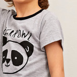 Toddler Kids Boys Panda T-shirts and Striped Shorts Two-Piece Outfit