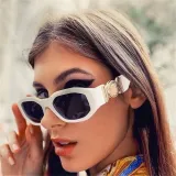 Sunglasses Small Square Retro Wide Frame Eyewear