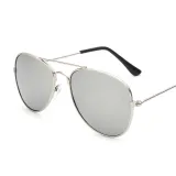 Sunglasses Multicolor Round Bottom Oversized Aviator Sunglasses Retro Flat Top With Metal Frame