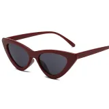 Sunglasses Multicolor Triangle Funny Retro Vintage Narrow Cat Eye Shade With Frame
