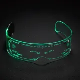 Cyberpunk LED Glasses Target Locked Futuristic Glasses Glow Eyewear