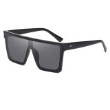 Sunglasses Square Conjoined Lens Flat Top Oversized Eyewear
