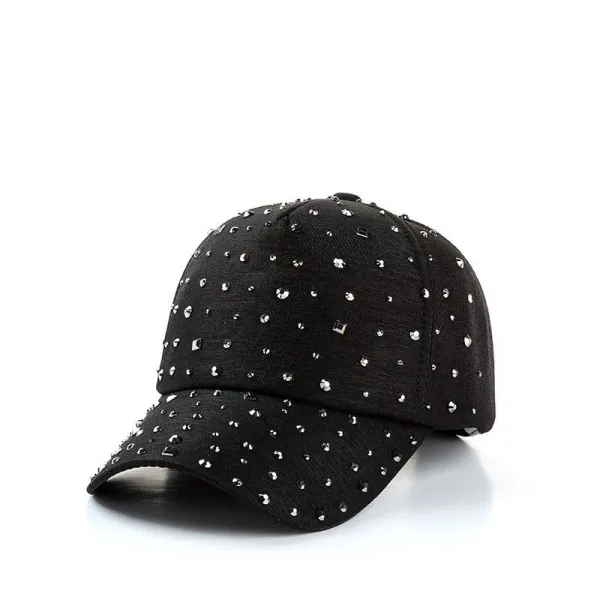 Bright Diamond Rhinestone Cap And Sunscreen Baseball Cap