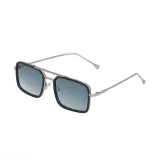 Sunglasses UV Protection Square Tinted Lens Vintage Double Bridge Frame Eyewear