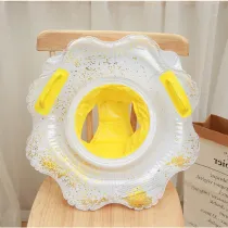 Toddler Kids Pool Floats Inflated Swimming Rings Sequins Egg Flower Sitting Swimming Circle