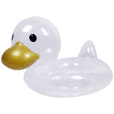 Toddler Kids Pool Floats Inflated Swimming Rings Transparent Duck Swimming Circle
