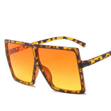 Sunglasses Square Oversized UV Protection Retro Flat Top With Frame Unisex