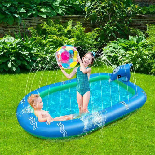 Inflatable Dolphin Fountain Swimming Pool Outdoor Game Toys
